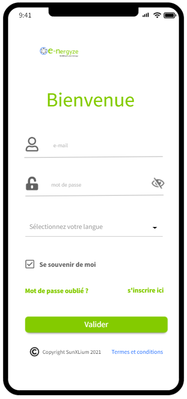 e-nergyze application mobile